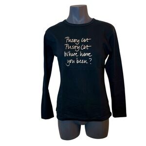 London England Souvenir Black Long Sleeve Shirt with Glitter Text